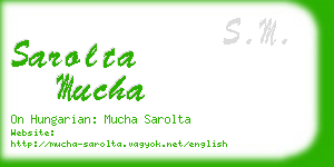 sarolta mucha business card